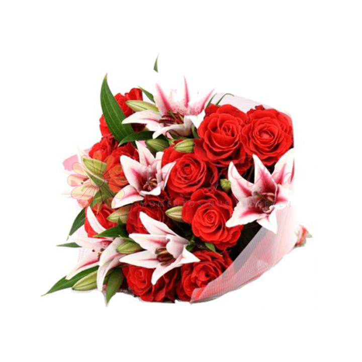 Bouquet de Rosas y Lirios Floristería en Cali | Flor y Vida | Envío Gratís