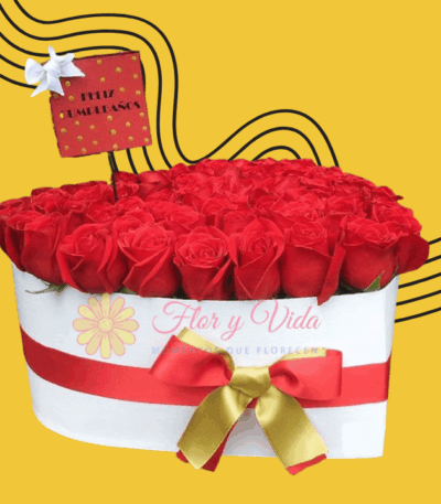 Arreglos Florales en cali, corazón de rosas, Floristería en cali